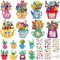 Mother’s Day Card Making Kit – 32 Floral DIY Craft Cards with Stickers, 3D Hanging Ornaments for Classrooms, Office, or Gifts for Mom, Ladies, Grandma